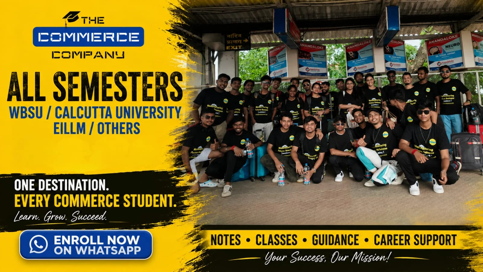 B.Com all semesters — WBSU, Calcutta University, EIILM — at The Commerce Company